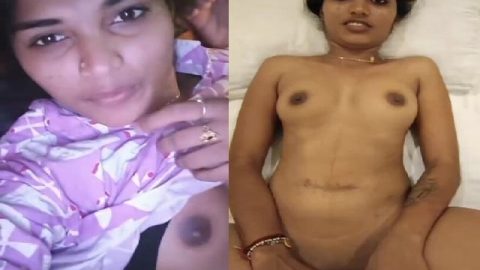 Boyfriend sucking small boobs of virgin girlfriend