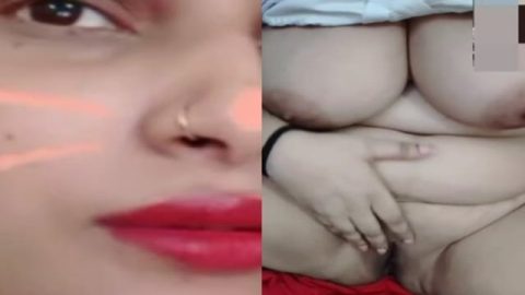 Matte red lips aunty nude live video call to lover