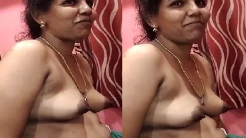Sharp boobs desi wife topless before sex action