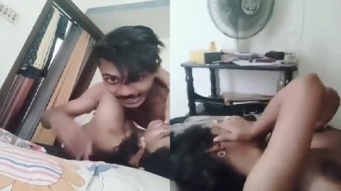 Xxx fucking Indian lovers viral sex in friend apartment