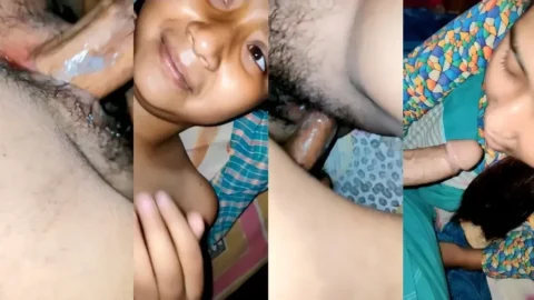 Desi GF Gives Sloppy Blowjob and Gets Creamy Pussy Fucked Hard Video MMS