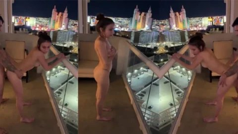 Rich Couple Fucking on Hotel Balcony 2