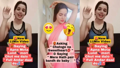 Famous Influencer Gone Crazy Stripping her Red Panty Lying Fully NUDE, Rubbing Pussy