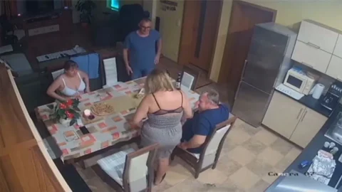 Mature Married Couples Playing Sex Card Games Caught on IP Camera