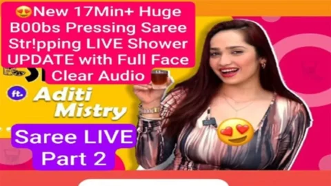 ADITI MISTRY New Saree Shower Live UPDATE Part 2 Huge Boobs Pressing HD Porn