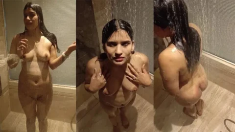 Desi Cute Bhabhi in Shower Sucking Cock Desi Porn MMS