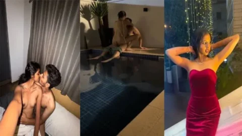 Rich Couple Fuck Enjoying Her Home Swimming Pool Desi Porn MMS