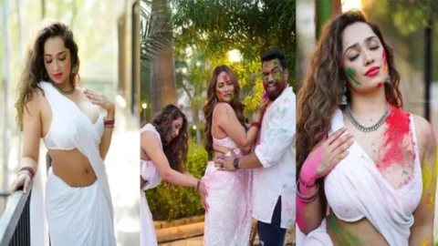 Aditi Mistry First Time Ever Stripping Completely Topless Live Desi Porn MMS